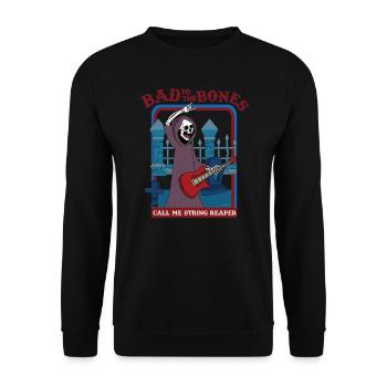 Bad To The Bones - Appelez-moi String Reaper - Sweat-shirt Unisexe - noir - Devant - Alina (178cm) & Michal (187cm)