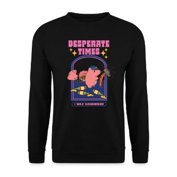Desperate Times - I Was Hammered - Unisex Sweatshirt - black - Front - Alina (178cm) & Michal (187cm)
