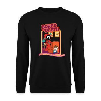 Bored To Death - Let's Play Hide And Seek Ben - Unisex Sweatshirt - black - Front - Alina (178cm) & Michal (187cm)