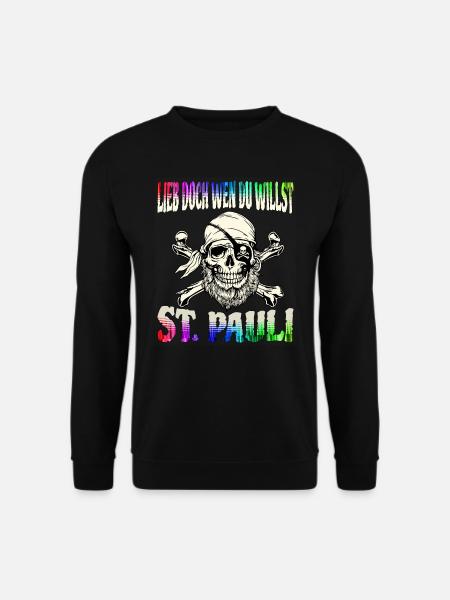 St. Pauli Hamburg Fanartikel St. Pauli - Unisex Pullover - Schwarz
