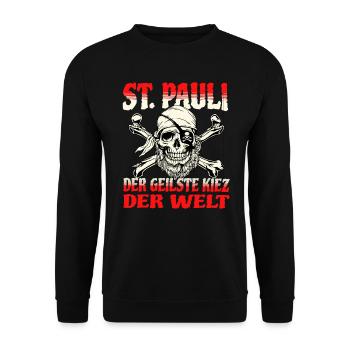 St. Pauli Hambourg Fanartikel St. Pauli - Sweat-shirt Unisexe - noir - Devant - Alina (178cm) & Michal (187cm)