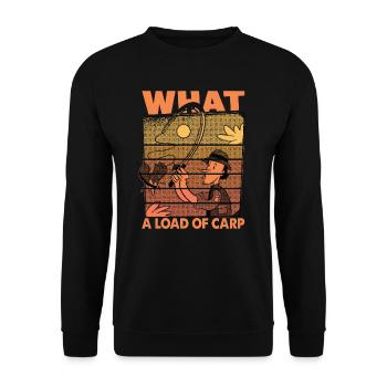 Quelle charge de carpe - Pêche - Pêcheur - Drôle - Sweat-shirt Unisexe - noir - Devant - Alina (178cm) & Michal (187cm)
