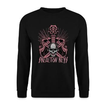 Skeleton Keys - Guitar - Music Band - Rock & Roll - Unisex Sweatshirt - black - Front - Alina (178cm) & Michal (187cm)