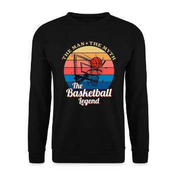 The Basketball Legend Summer Design - Unisex Sweatshirt - black - Front - Alina (178cm) & Michal (187cm)