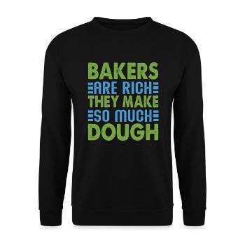 Les boulangers sont riches, ils font tellement de pâte - Cuisson - Sweat-shirt Unisexe - noir - Devant - Alina (178cm) & Michal (187cm)