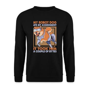 Mon chien robot a mangé mon devoir - Science Wit - Sweat-shirt Unisexe - noir - Devant - Alina (178cm) & Michal (187cm)