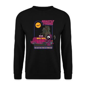 Deadly Tours - We Put The FUN In FUNerals - Unisex Sweatshirt - black - Front - Alina (178cm) & Michal (187cm)