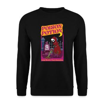 Poison Potion - Lady Merlot's Deadly Concoction - Unisex Pullover - Schwarz - Vorne - Alina (178cm) & Michal (187cm)