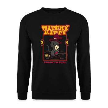 Witchy Kitty - Souverain de l’abîme - Sweat-shirt Unisexe - noir - Devant - Alina (178cm) & Michal (187cm)