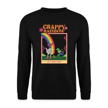 Crappy Rainbow - Devenez riche rapidement - Leprechaun - Sweat-shirt Unisexe - noir - Devant - Alina (178cm) & Michal (187cm)