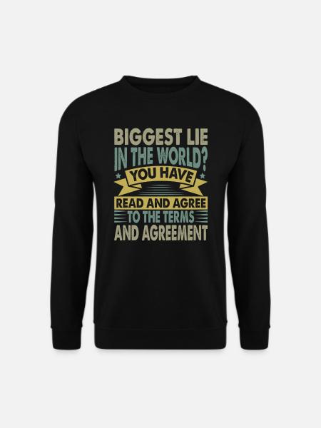 Biggest Lie In The World? Dad Jokes - Computer - Unisex Pullover - Schwarz