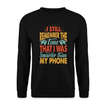Je me souviens encore de l’époque - Funny Dad Jokes - Sweat-shirt Unisexe - noir - Devant - Alina (178cm) & Michal (187cm)