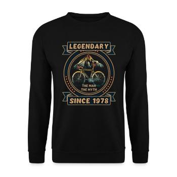 Bicycle 1978 Cycling Road Bike Cyclist Birthday - Unisex Sweatshirt - black - Front - Alina (178cm) & Michal (187cm)