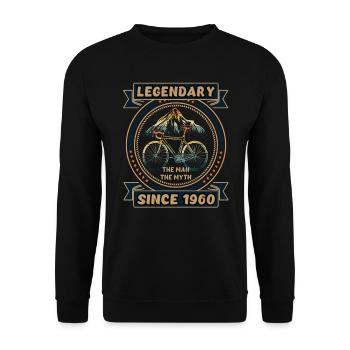 Fahrrad 1960 Radsport Rennrad Radfahrer Geburtstag - Unisex Pullover - Schwarz - Vorne - Alina (178cm) & Michal (187cm)