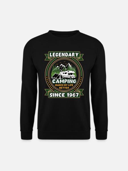 Légendaire depuis 1967 Année de naissance du cadeau de camping - Sweat-shirt Unisexe - noir