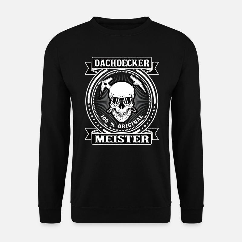 Dachdecker Meister Geschenk Retro - Unisex Pullover - Schwarz