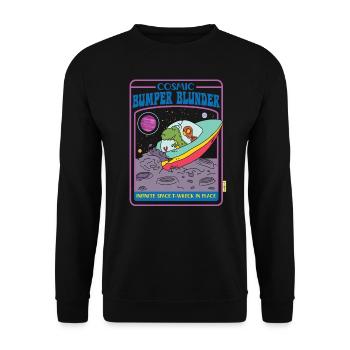 Cosmic Bumper - Infinite Space - T-Wreck In Place - Unisex Pullover - Schwarz - Vorne - Alina (178cm) & Michal (187cm)
