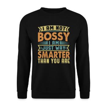 I Am Not Bossy - Drôles de blagues de bureau sarcastiques - Sweat-shirt Unisexe - noir - Devant - Alina (178cm) & Michal (187cm)