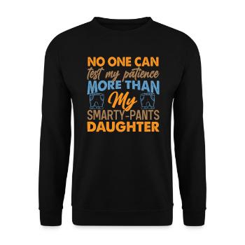 Personne ne peut tester ma patience - Blagues sur Elternsch - Sweat-shirt Unisexe - noir - Devant - Alina (178cm) & Michal (187cm)