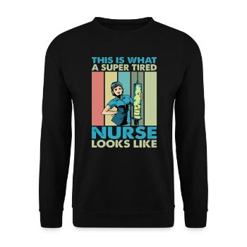Voici à quoi ressemble une infirmière super fatiguée - Sweat-shirt Unisexe - noir - Devant - Alina (178cm) & Michal (187cm)
