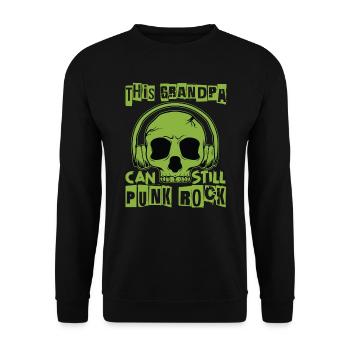 This Grandpa Can Still Punk Rock - Gothic - Concer - Unisex Sweatshirt - black - Front - Alina (178cm) & Michal (187cm)