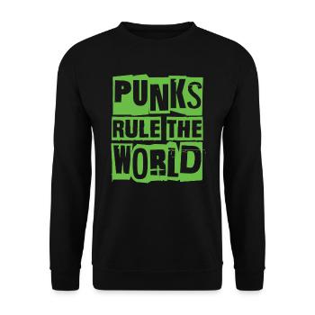 Punks Rule The World - Gothique - Concert - Grunge - Sweat-shirt Unisexe - noir - Devant - Alina (178cm) & Michal (187cm)