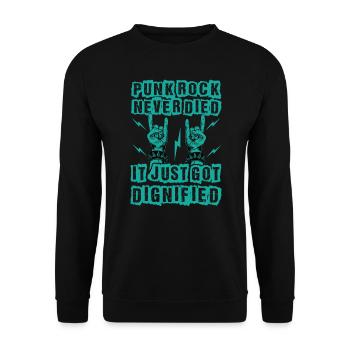Punk Rock Never Died It Just Got Dignified - Gothi - Unisex Sweatshirt - black - Front - Alina (178cm) & Michal (187cm)