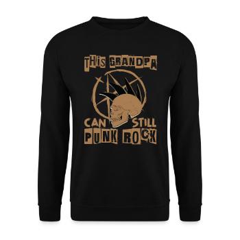 This Grandma Can Still Punk Rock - Gothic - Concer - Unisex Sweatshirt - black - Front - Alina (178cm) & Michal (187cm)