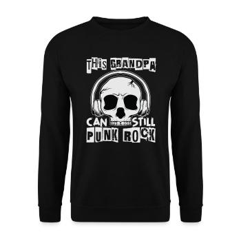 This Grandpa Can Still Punk Rock - Gothic - Concer - Unisex Sweatshirt - black - Front - Alina (178cm) & Michal (187cm)