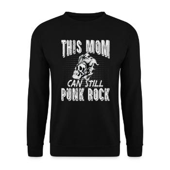 This Mom Can Still Punk Rock - Gothic - Concert - - Unisex Sweatshirt - black - Front - Alina (178cm) & Michal (187cm)
