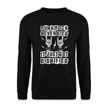 Punk Rock Never Died It Just Got Dignified - Gothi - Unisex Sweatshirt - black - Front - Alina (178cm) & Michal (187cm)