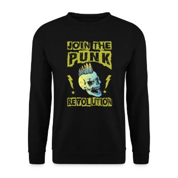Rejoignez The Punk Revolution - Gothique - Concert - Goth - Sweat-shirt Unisexe - noir - Devant - Alina (178cm) & Michal (187cm)