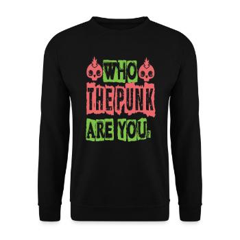Qui êtes-vous le punk ? - Gothique - Gothique - Concert - Sweat-shirt Unisexe - noir - Devant - Alina (178cm) & Michal (187cm)