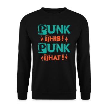 Punk Ça! Punk ça ! - Gothique - Gothique - Concert - Sweat-shirt Unisexe - noir - Devant - Alina (178cm) & Michal (187cm)