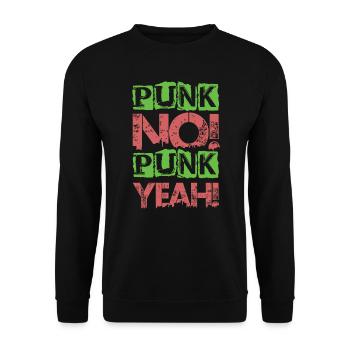 Punk Non! Punk oui ! - Gothique - Concert - Goth - Fu - Sweat-shirt Unisexe - noir - Devant - Alina (178cm) & Michal (187cm)