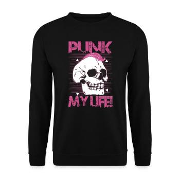 Punk Ma Vie! - Gothique - Gothique - Concert - Drôle - Sweat-shirt Unisexe - noir - Devant - Alina (178cm) & Michal (187cm)