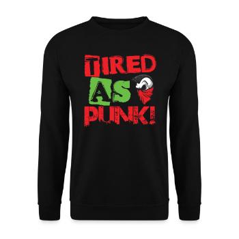 Fatigué comme punk! - Gothique - Gothique - Concert - Drôle - Sweat-shirt Unisexe - noir - Devant - Alina (178cm) & Michal (187cm)