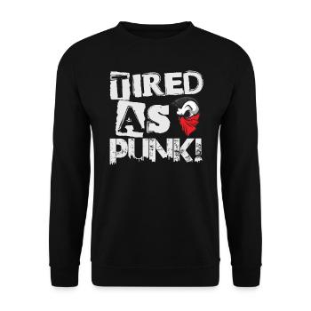 Fatigué comme punk! - Gothique - Gothique - Concert - Drôle - Sweat-shirt Unisexe - noir - Devant - Alina (178cm) & Michal (187cm)