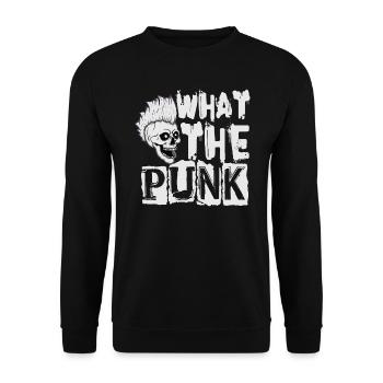 What The Punk - Gothique - Goth - Concert - Drôle - Sweat-shirt Unisexe - noir - Devant - Alina (178cm) & Michal (187cm)