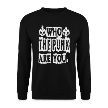 Qui êtes-vous le punk ? - Gothique - Gothique - Concert - Sweat-shirt Unisexe - noir - Devant - Alina (178cm) & Michal (187cm)