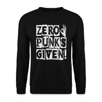 Zero Punks Given! - Gothic - Goth - Concert - Funn - Unisex Sweatshirt - black - Front - Alina (178cm) & Michal (187cm)