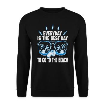 Everyday Is The Best Day To Go To The Beach - Vaca - Unisex Sweatshirt - black - Front - Alina (178cm) & Michal (187cm)