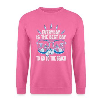 Chaque jour est le meilleur jour pour aller à la plage - Vaca - Sweat-shirt Unisexe - rose - Devant