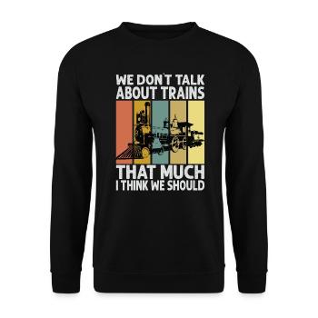 Nous ne parlons pas beaucoup de trains, je pense que nous avons - Sweat-shirt Unisexe - noir - Devant - Alina (178cm) & Michal (187cm)