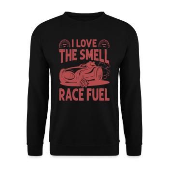 J’aime l’odeur du carburant de course - Course - Course - Moi - Sweat-shirt Unisexe - noir - Devant - Alina (178cm) & Michal (187cm)