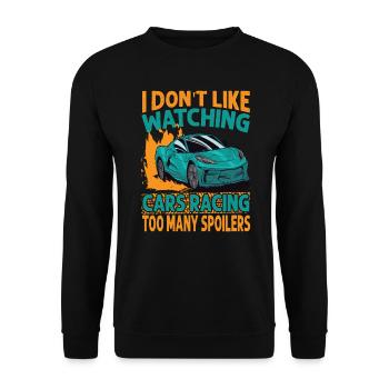 Je n’aime pas regarder les voitures courir trop de spoilers - Sweat-shirt Unisexe - noir - Devant - Alina (178cm) & Michal (187cm)