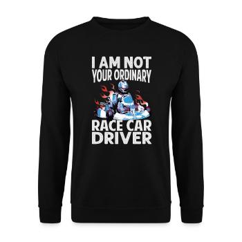 I Am Not Your Ordinary Race Car Driver - Racing -M - Unisex Pullover - Schwarz - Vorne - Alina (178cm) & Michal (187cm)