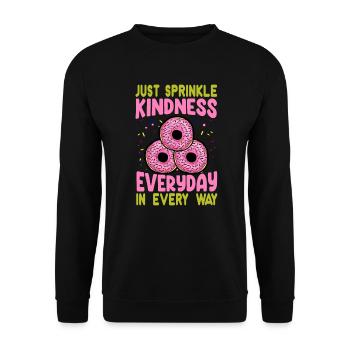 Saupoudrez simplement la gentillesse tous les jours de toutes les manières - Swe - Sweat-shirt Unisexe - noir - Devant - Alina (178cm) & Michal (187cm)