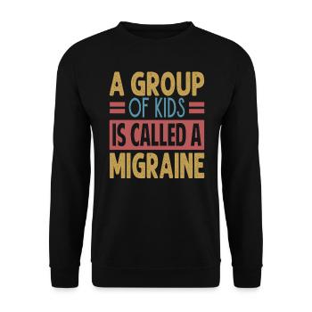 Un groupe d’enfants s’appelle une migraine - Funny Teach - Sweat-shirt Unisexe - noir - Devant - Alina (178cm) & Michal (187cm)