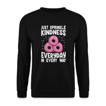 Saupoudrez simplement la gentillesse tous les jours de toutes les manières - Swe - Sweat-shirt Unisexe - noir - Devant - Alina (178cm) & Michal (187cm)